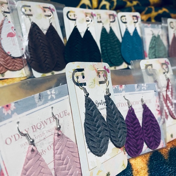 Leather Earrings - Picture 9 of 14